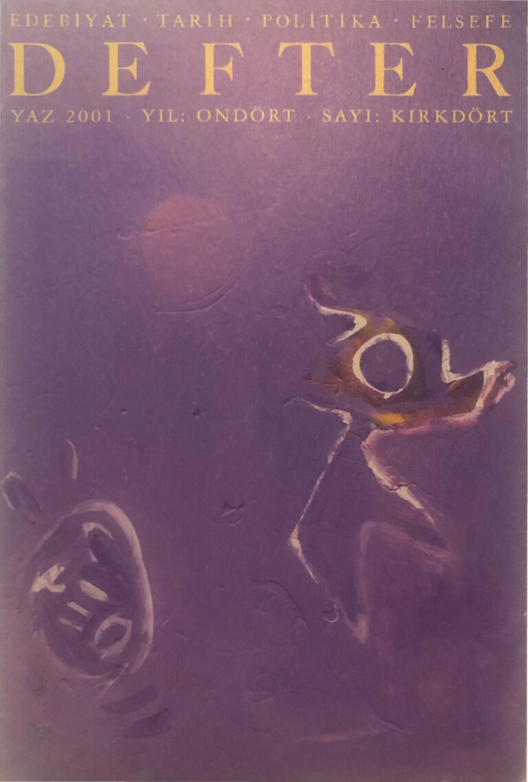 Defter Sayı 44 Yaz 2001 Kitap Kapağı