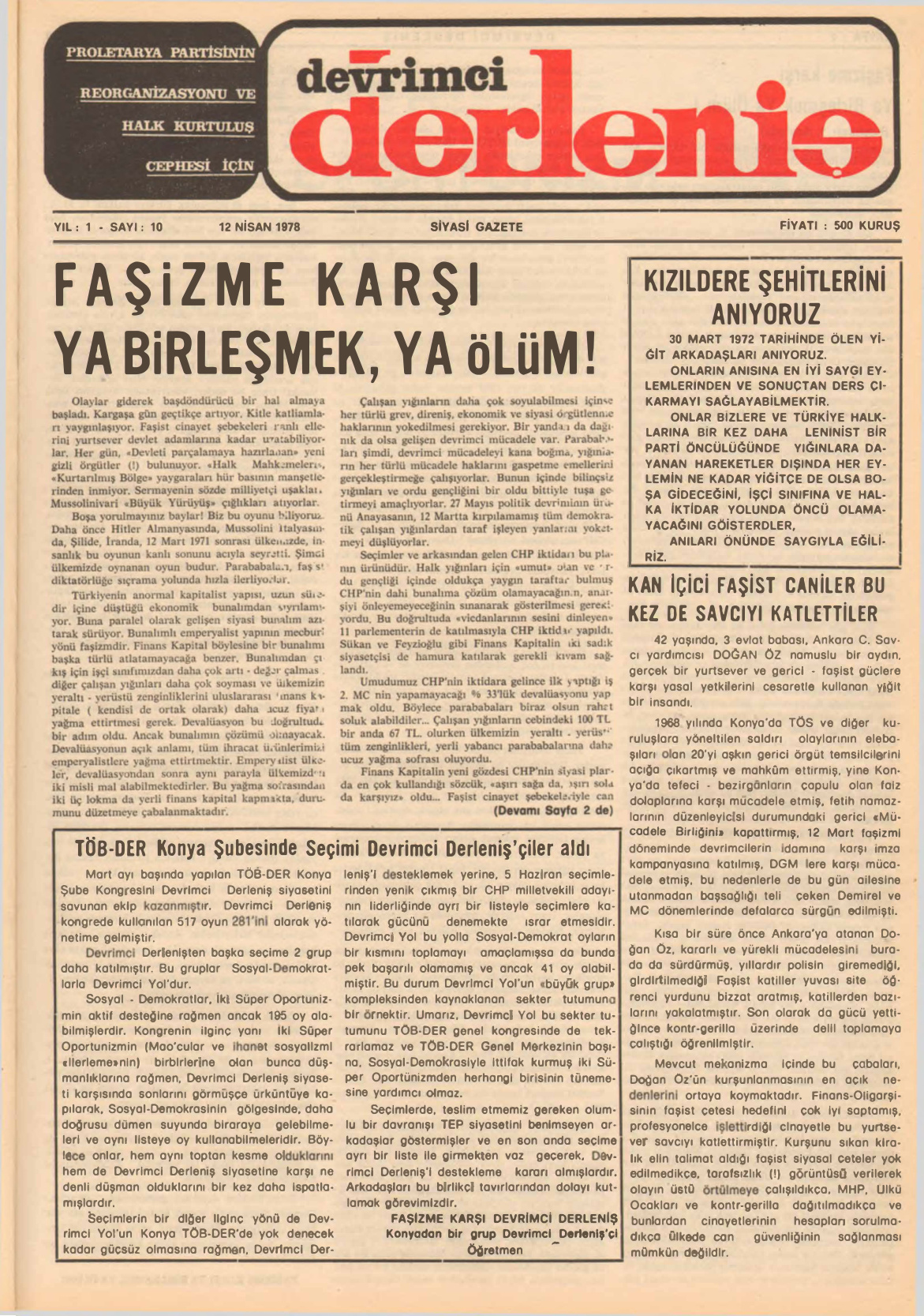 Devrimci Derleniş Sayı 10 PDF İndir – Kolektif