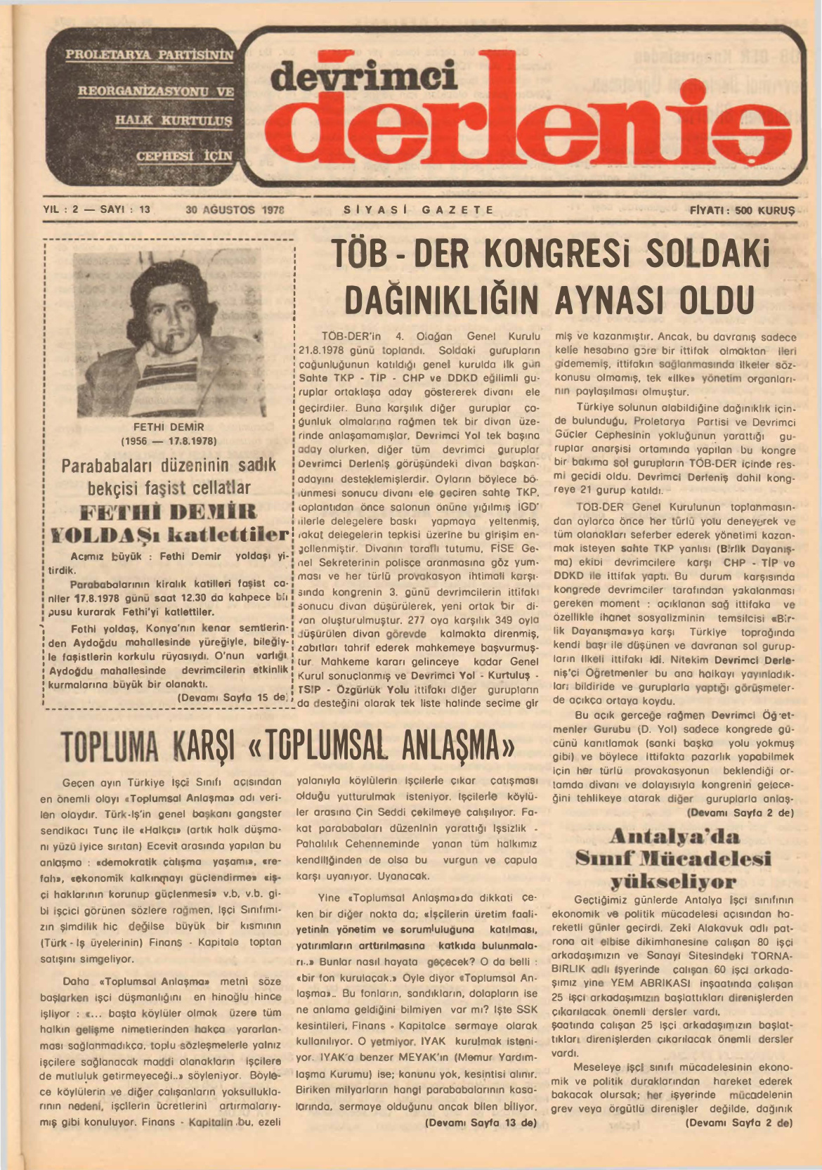 Devrimci Derleniş Sayı 13 PDF İndir – Kolektif