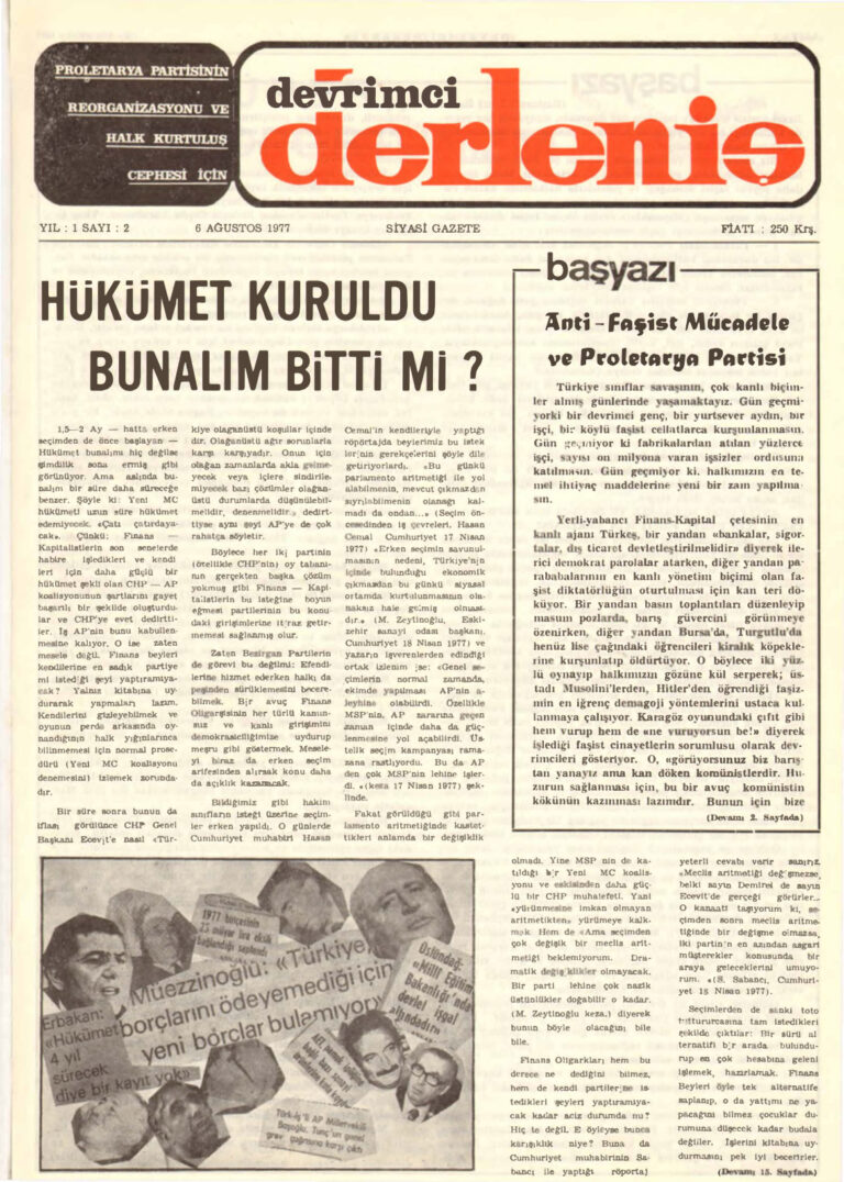 Devrimci Derleniş Sayı 2 Kitap Kapağı