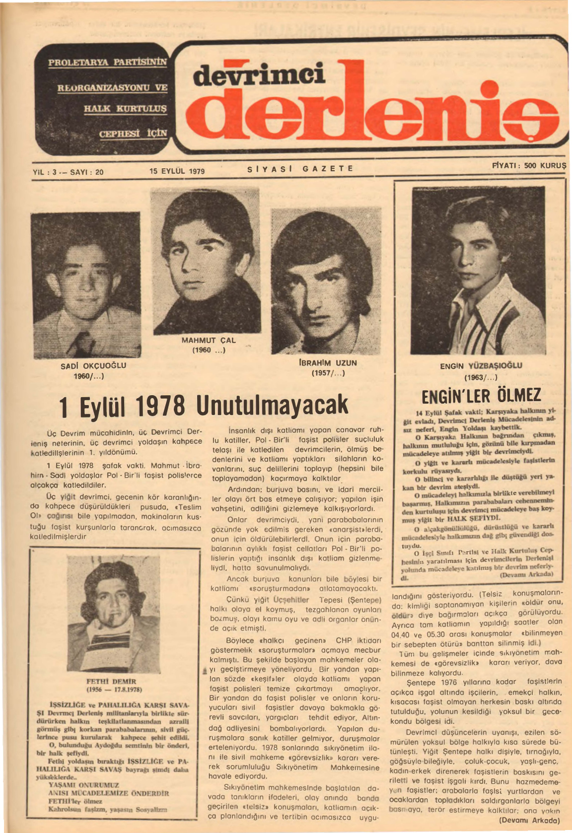 Devrimci Derleniş Sayı 20 PDF İndir – Kolektif