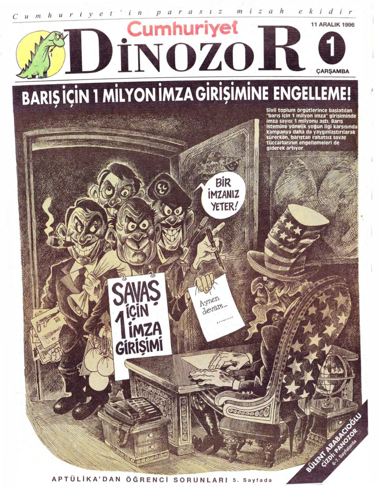 Dinozor Cumhuriyet Parasız Eki Sayı 01 PDF İndir – Kolektif