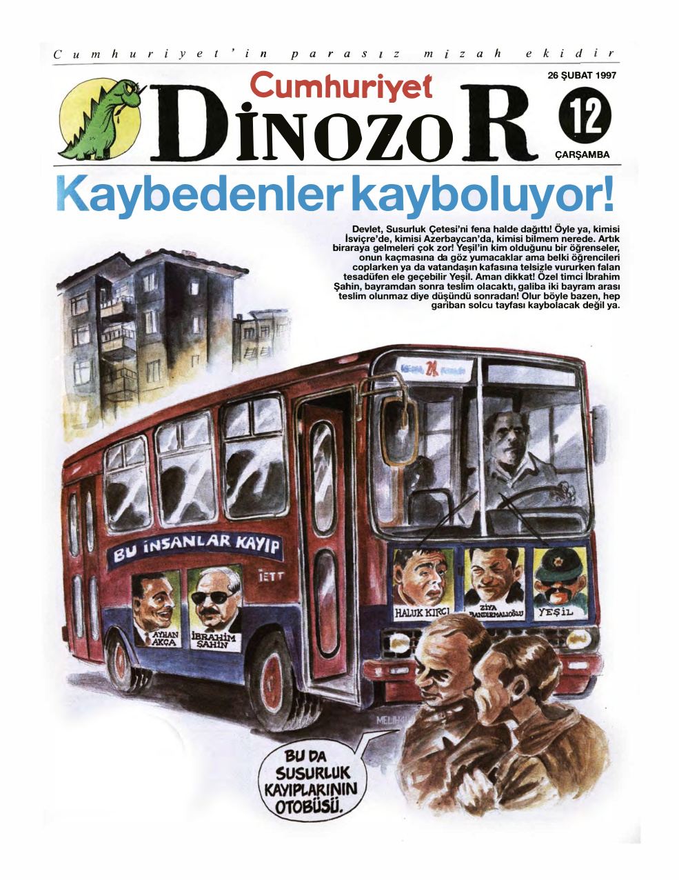 Dinozor Cumhuriyet Parasız Eki Sayı 12 PDF İndir – Kolektif