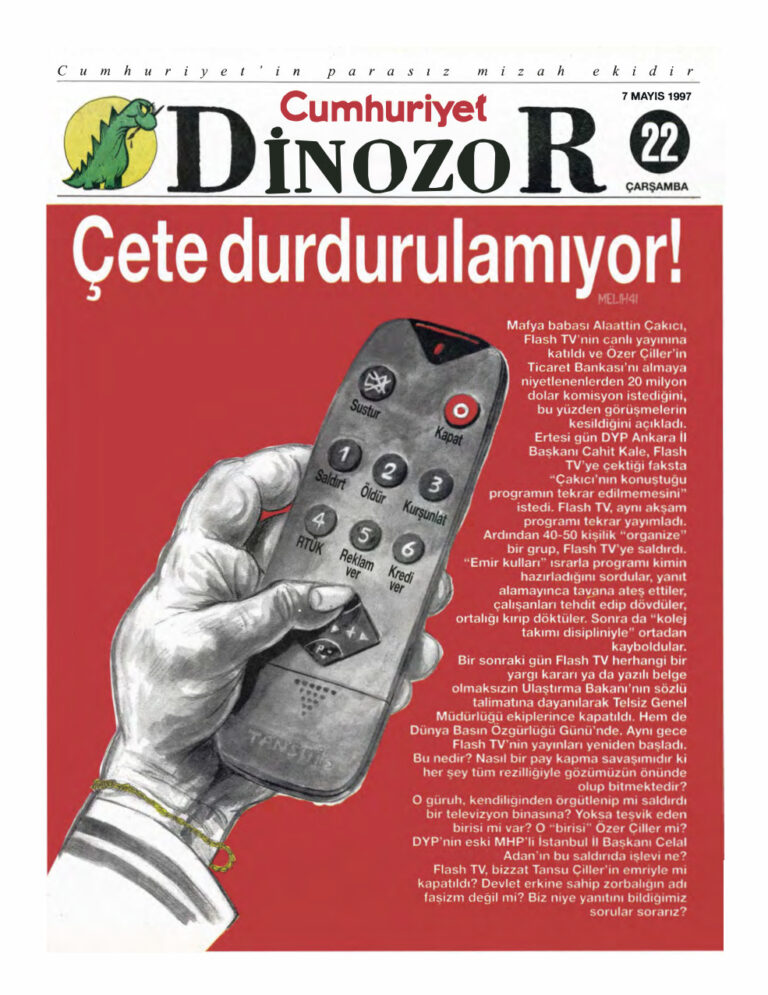 Dinozor Cumhuriyet Parasız Eki Sayı 22 Kitap Kapağı