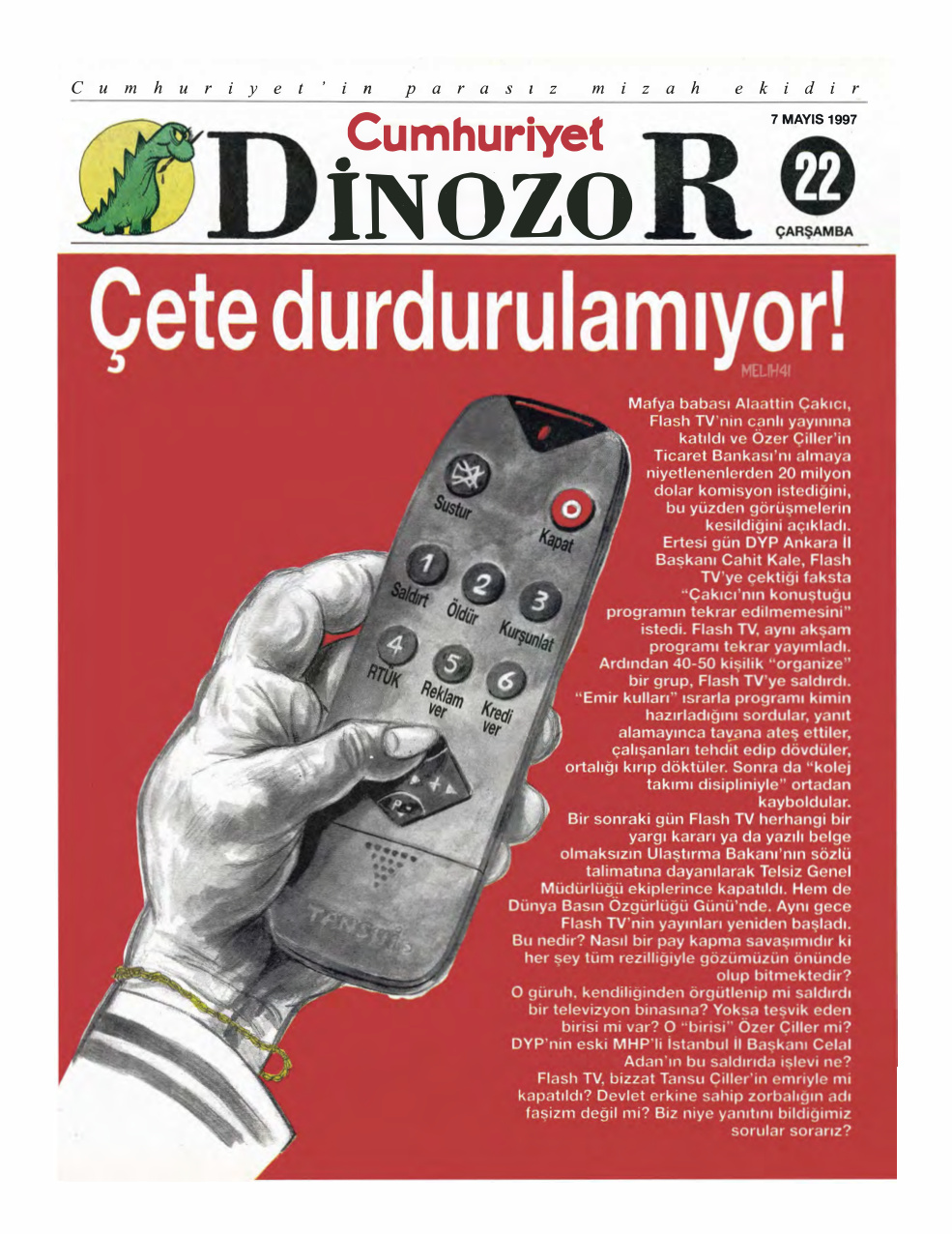 Dinozor Cumhuriyet Parasız Eki Sayı 22 PDF İndir – Kolektif