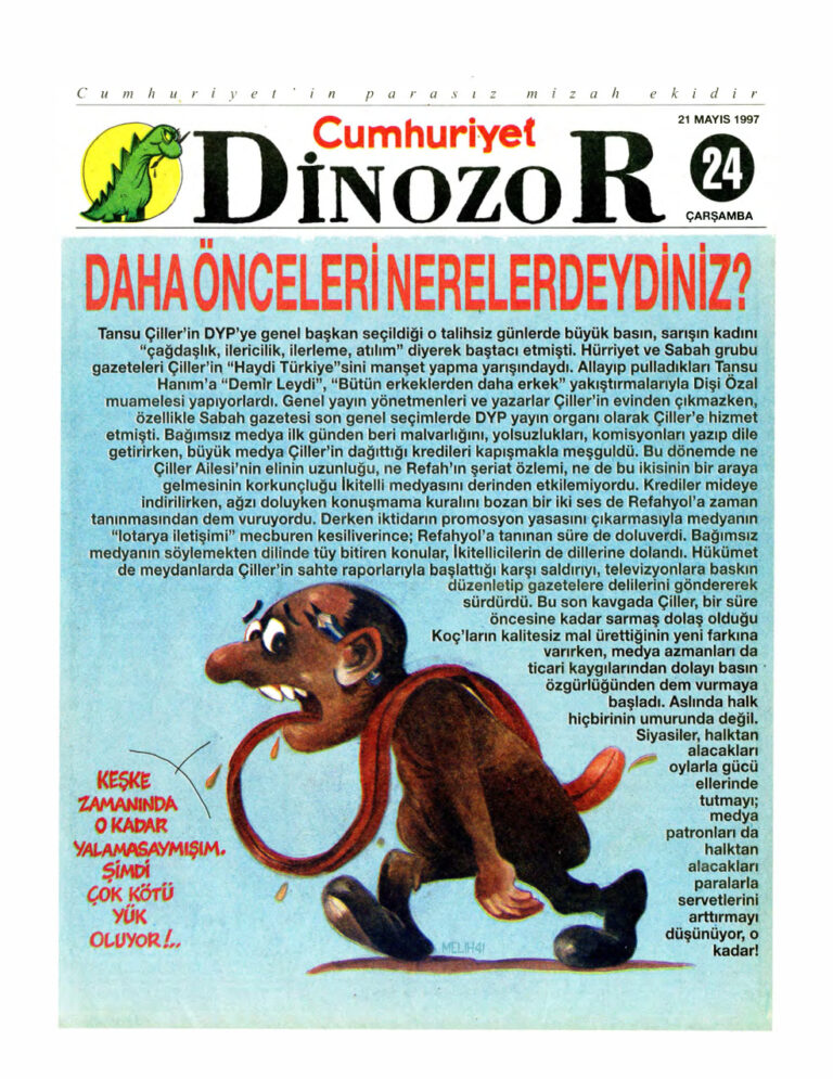 Dinozor Cumhuriyet Parasız Eki Sayı 24 Kitap Kapağı