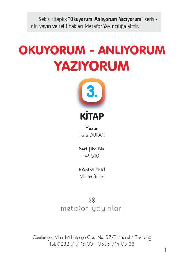 1. Sınıf Okuma Anlama – Milli Kültürümüz PDF İndir – Komisyon