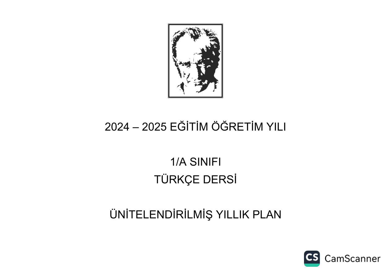1. Sınıf Türkçe Yıllık Plan PDF İndir – Komisyon
