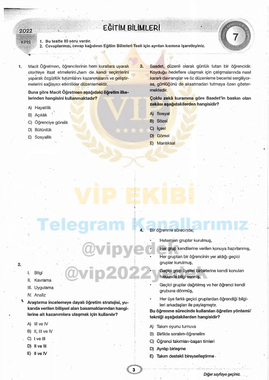 2022 Pegem TG 7 Eğitim Bilimleri PDF İndir