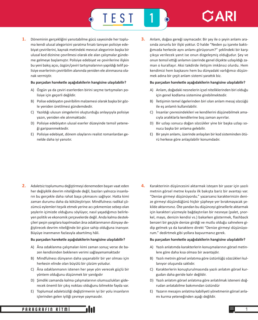 2023 Paragrafın Ritmi Dijital PDF İndir – Komisyon