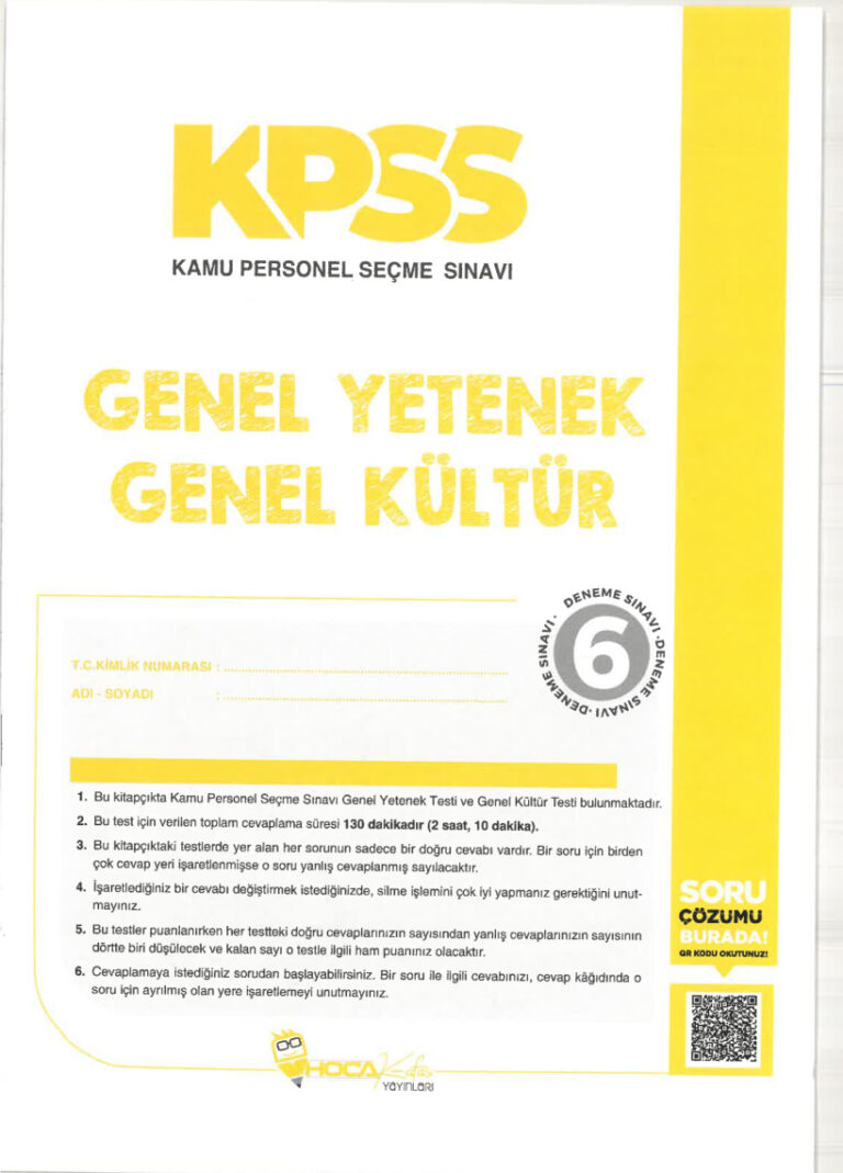 2024 HOCA KAFASI 6 GY GK TG Kitap Kapağı
