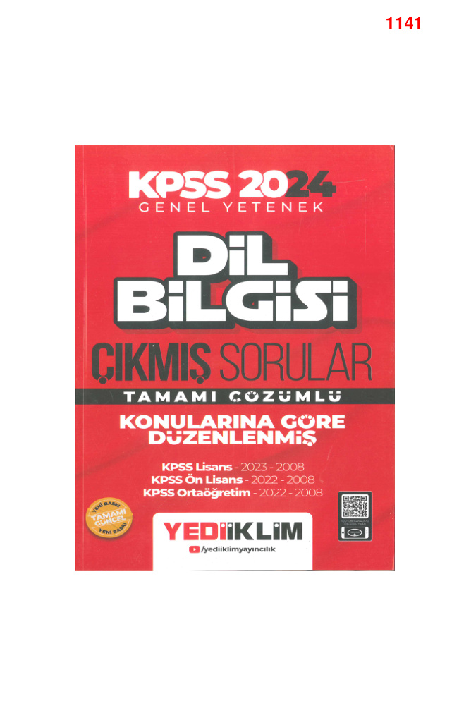 2024 KPSS Yediiklim Dil Bilgisi Konularına Göre Çözümlü PDF İndir