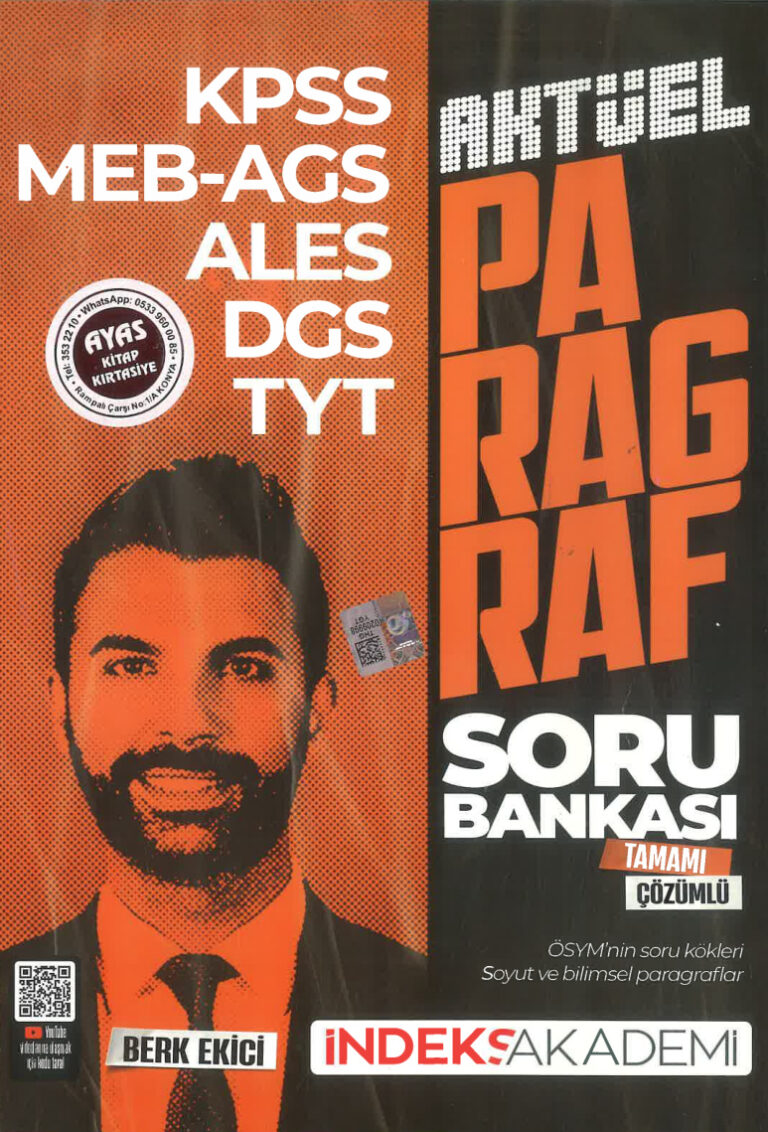 2026 İNDEKS AGS ALES DGS AKTÜEL PARAGRAF SORU BANKASI Kitap Kapağı