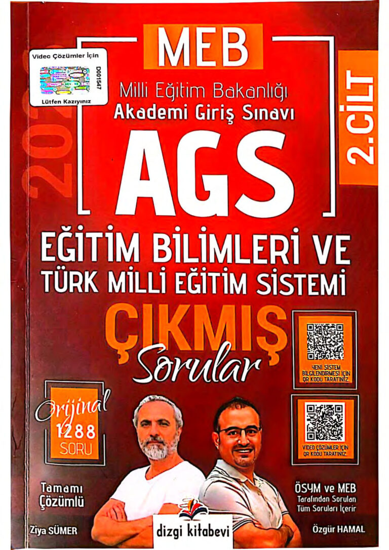 2026 Dizgi AGS Eğitimin Temelleri Çıkmış Soru Bankası 2 Cilt Kitap Kapağı