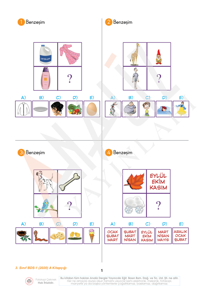 3. Sınıf Bilsem Deneme PDF İndir – Komisyon