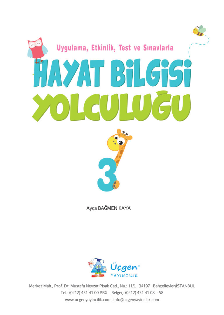 3. Sınıf Hayat Bilgisi Yolcuğu Kitap Kapağı