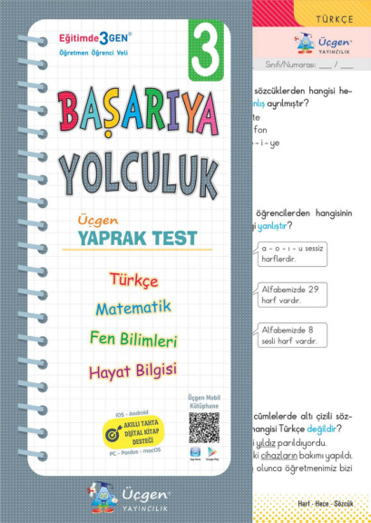 3. Sınıf Başarıya Yolculuk Üçgen Yaprak Test PDF İndir – Komisyon