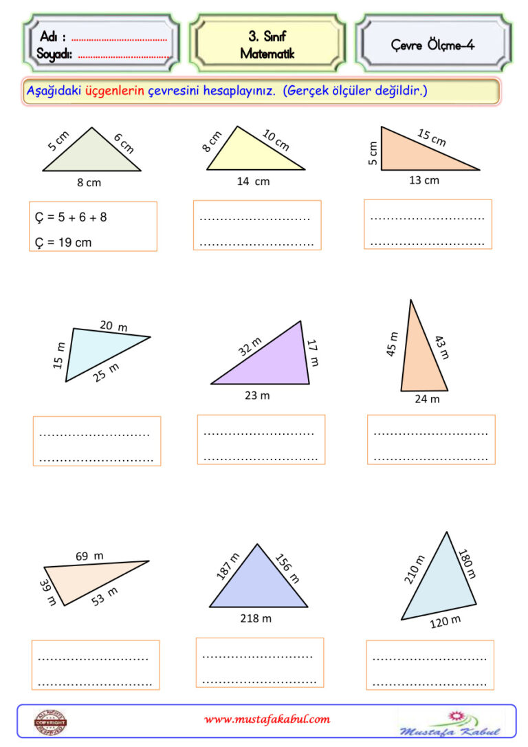 3.Sınıf Matematik Çevre 4 Kitap Kapağı
