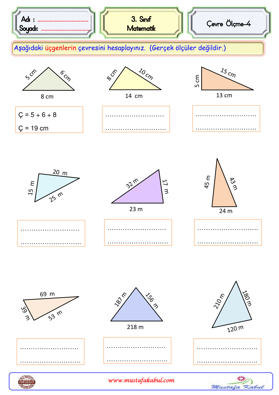 3. Sınıf Matematik Çevre 4 PDF İndir – Komisyon