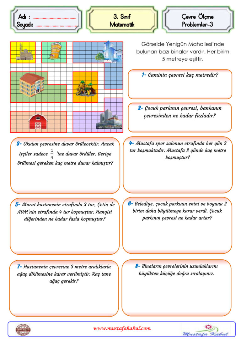 3.Sınıf Matematik Çevre Problemler 3 Kitap Kapağı