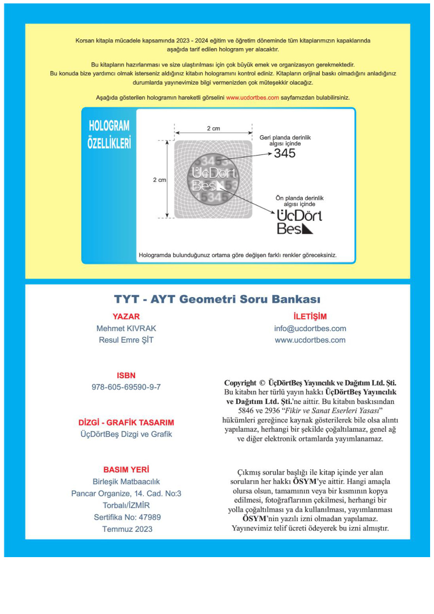 345 Geometri 2024 PDF İndir – Komisyon