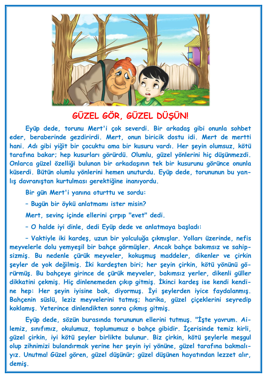 4. Sınıf 5. Hafta Çalışmaları (07-11 Ekim) PDF İndir – Komisyon