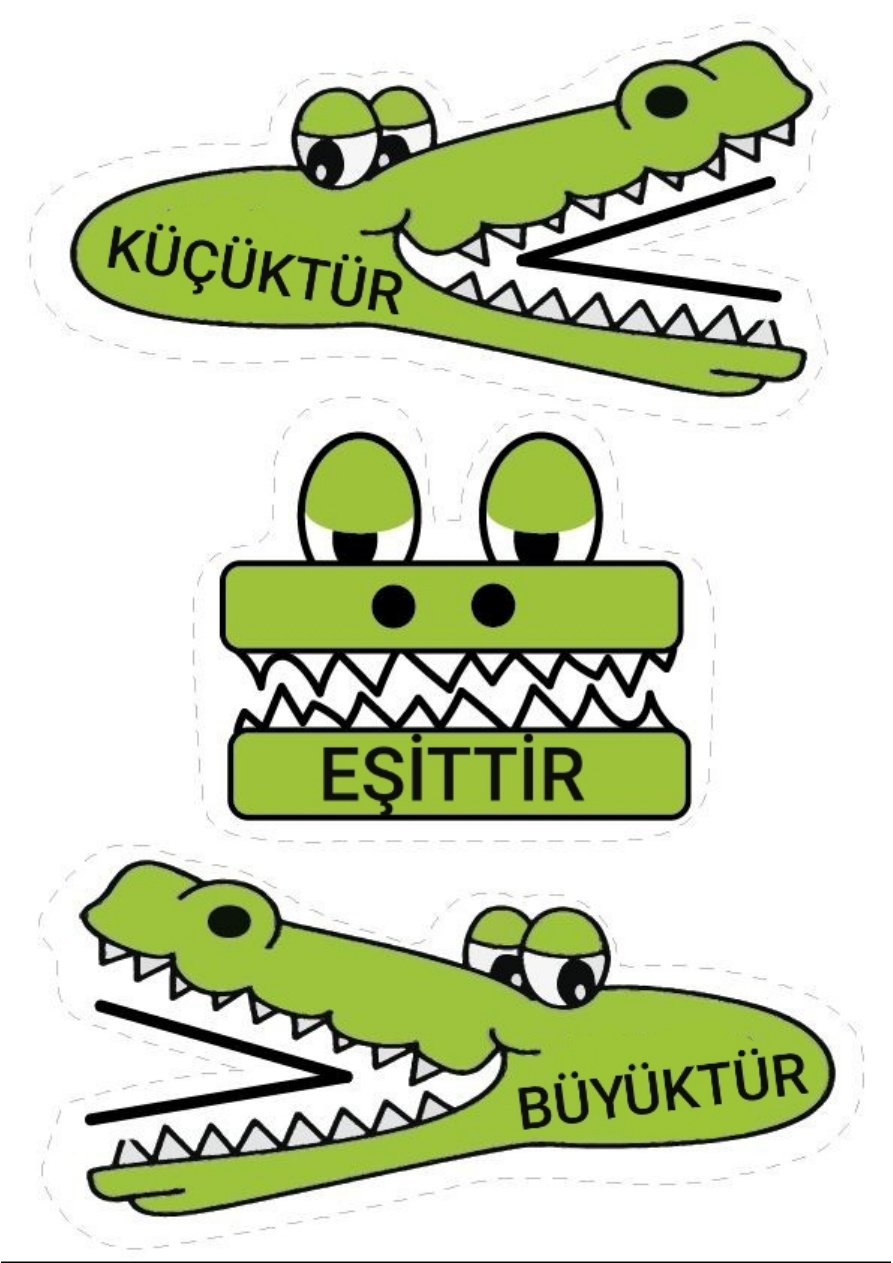 Büyük Küçük Timsah Şablon PDF İndir – Komisyon