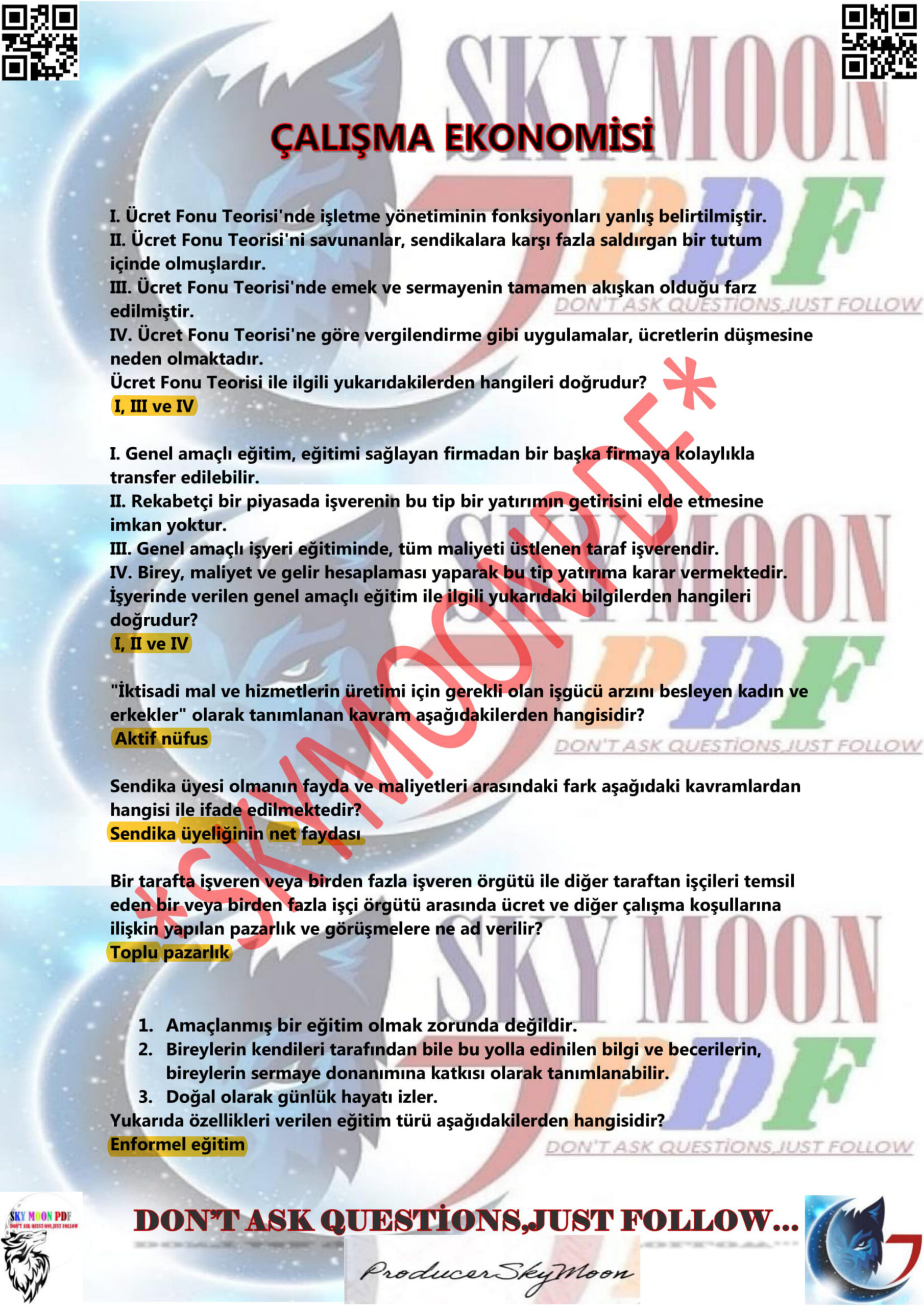 ÇEK308U Çalışma Ekonomisi Final PDF İndir – Komisyon