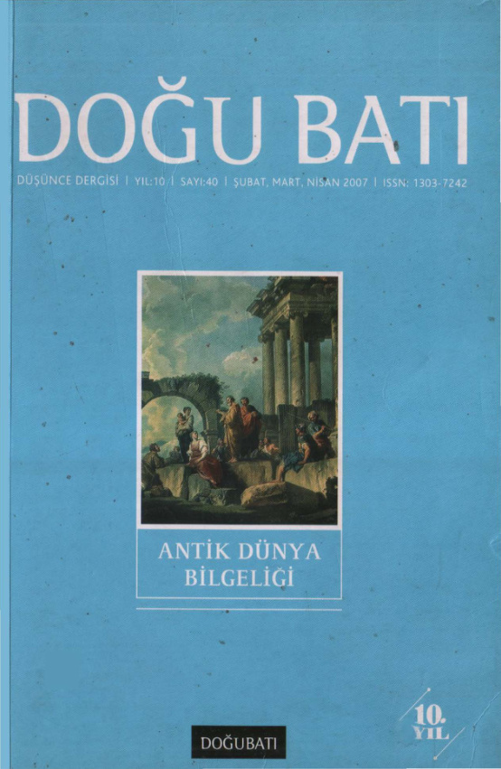 Doğu Batı Sayı 40: Antik Dünya Bilgeliği PDF İndir
