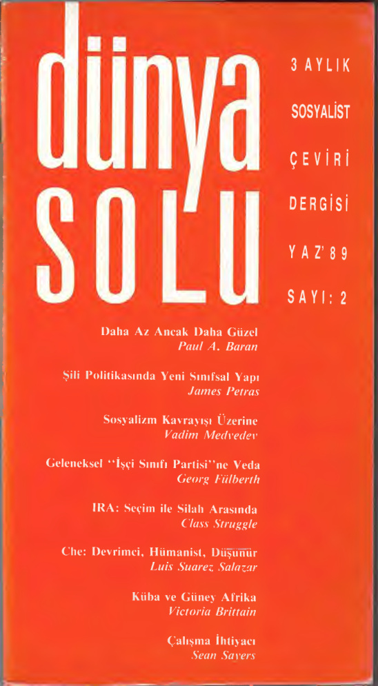 Dünya Solu: 3 Aylık Sosyalist Çeviri Dergisi Sayı 002 PDF İndir