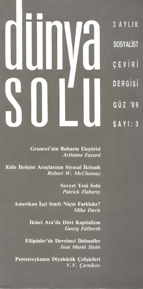 Dünya Solu: 3 Aylık Sosyalist Çeviri Dergisi Sayı 003 PDF İndir