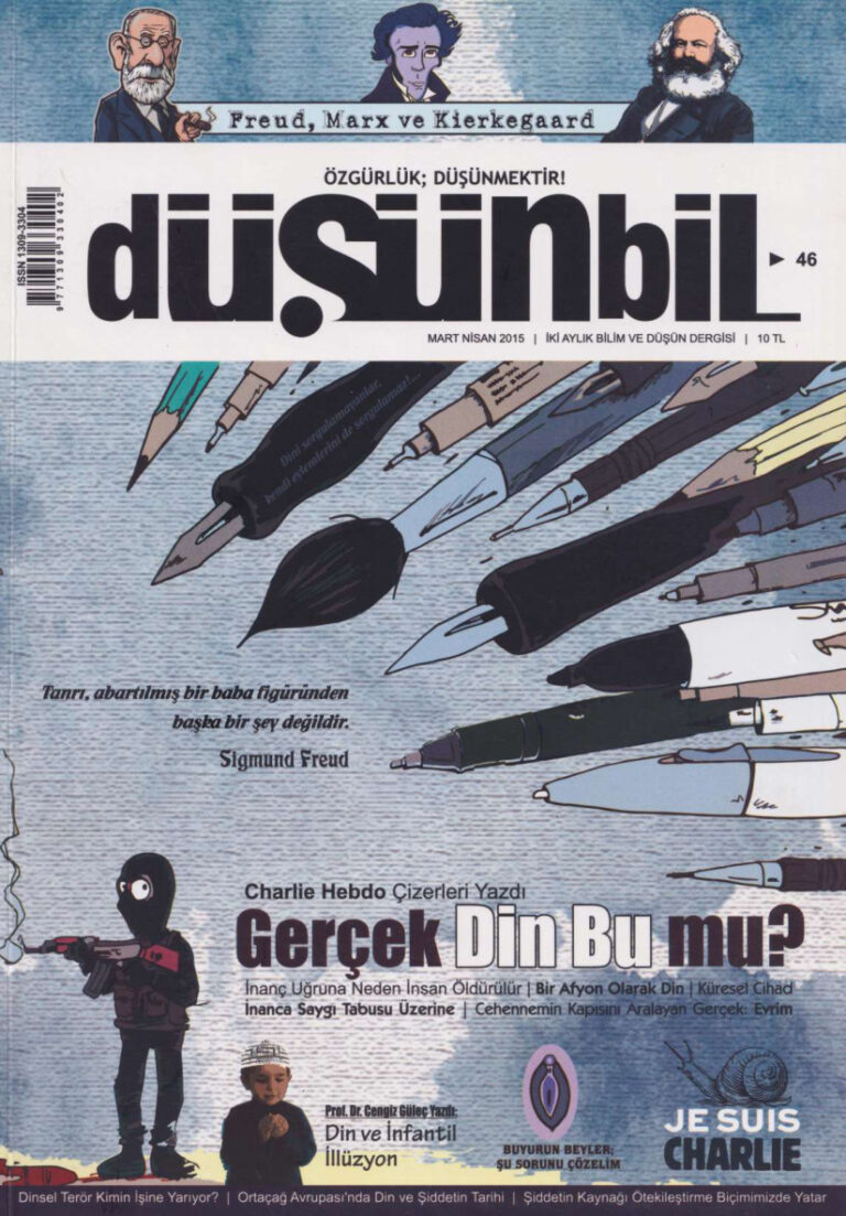 Düşünbil 046 Mart Nisan 2015 Freud Marks Kierkegaard Kitap Kapağı