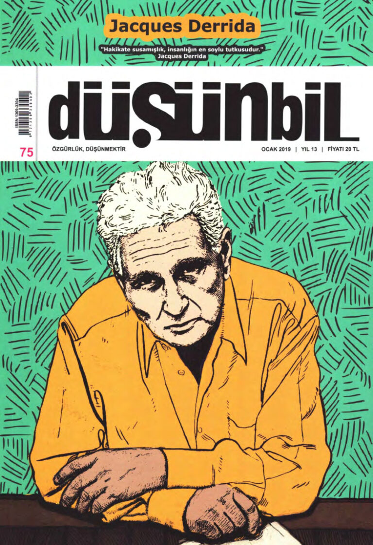 Düşünbil Sayı 075 Ocak 2019 Jacques Derrida Kitap Kapağı