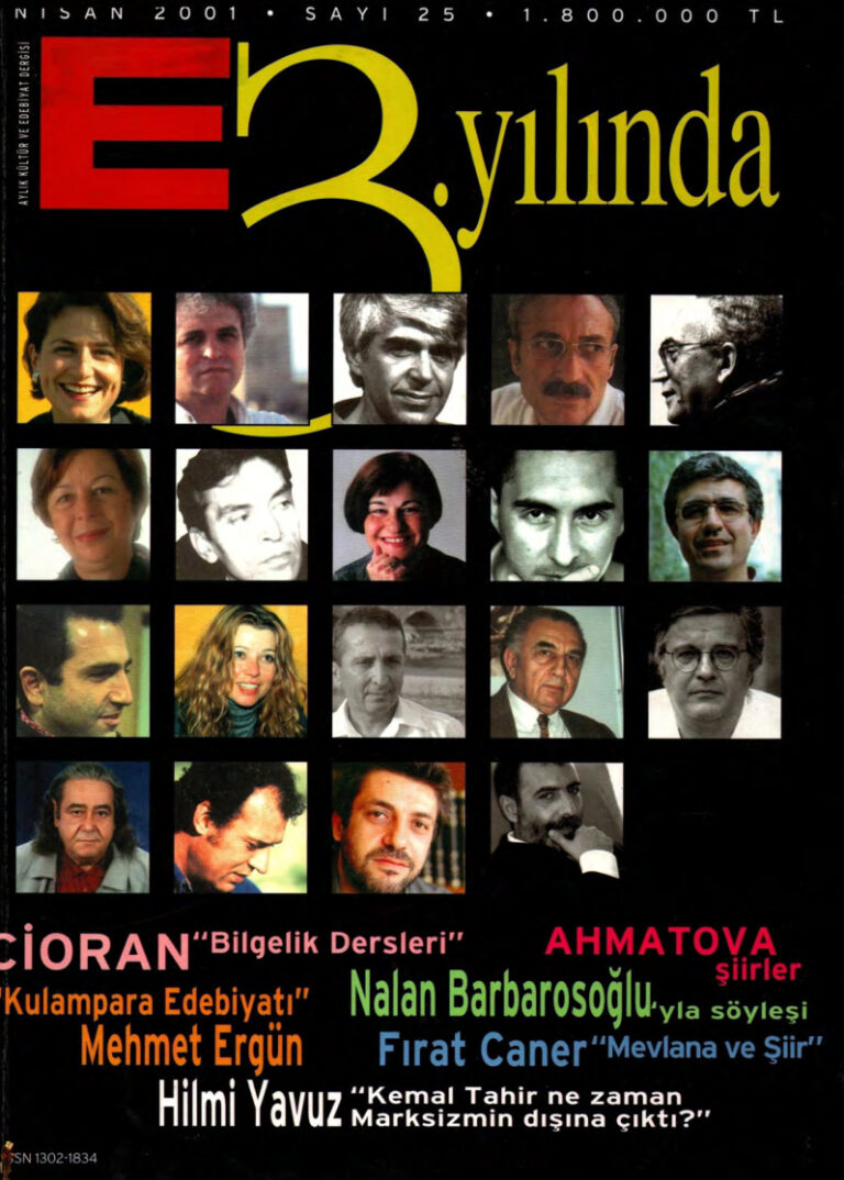E Sayı 025 Nisan 2001 Kitap Kapağı