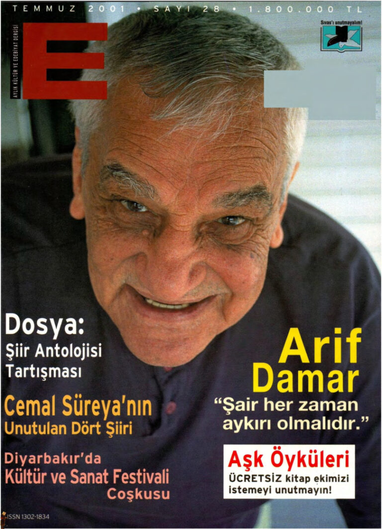 E Sayı 028 Temmuz 2001 Kitap Kapağı