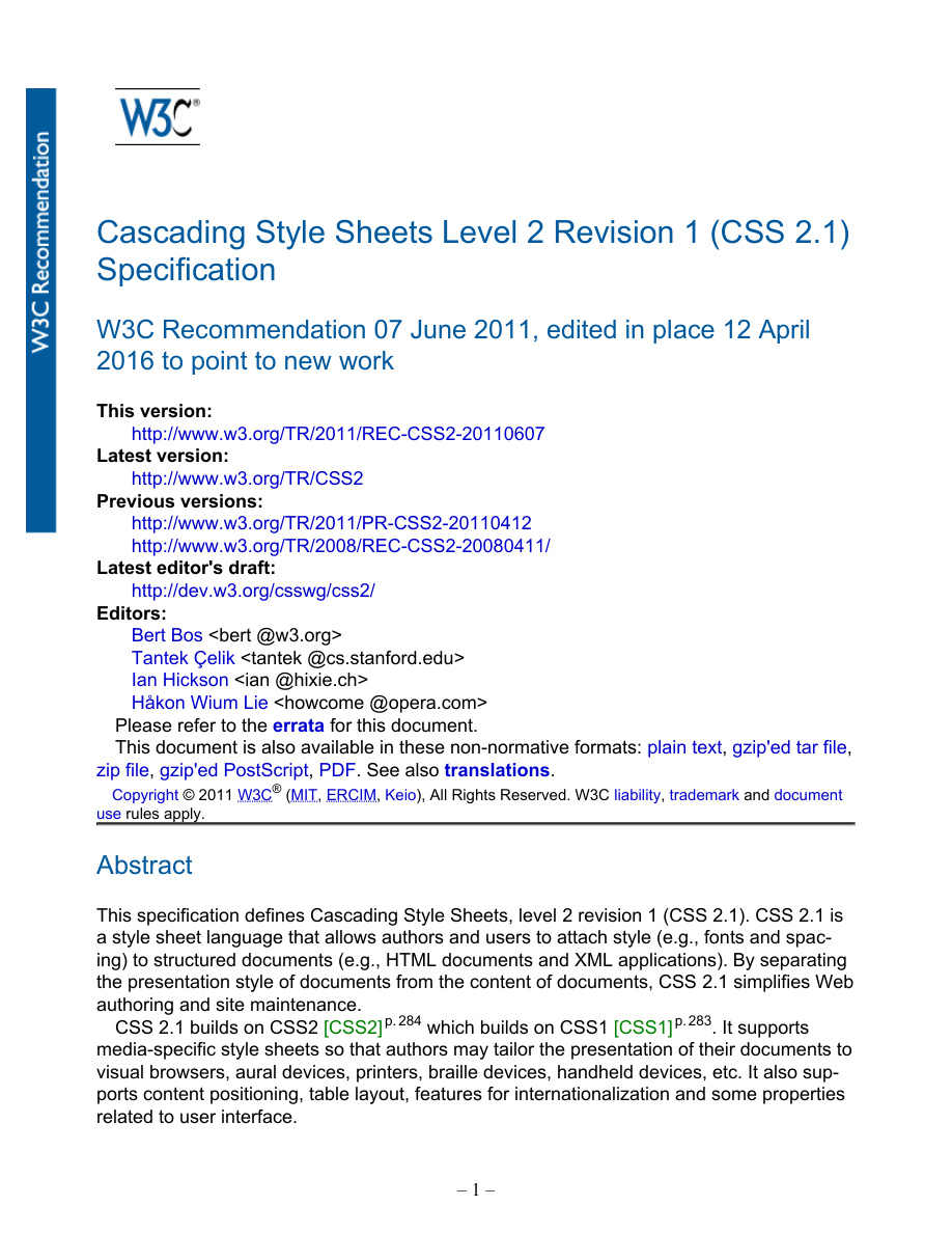 ENG CSS ORJİNAL W3C EL KİTABI PDF İndir