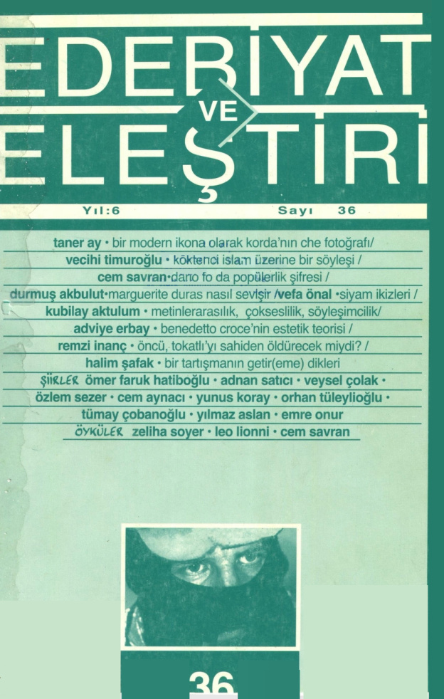 Edebiyat ve Eleştiri Sayı 036 Mart-Nisan 1998 PDF İndir – Edebiyat ve Eleştiri Dergi