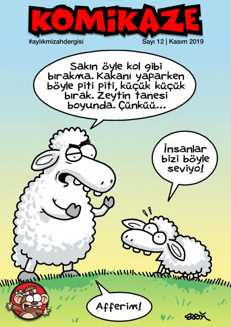 Erdil Yaşaroğlu Komikaze Dergisi Sayı 12 Kasım 2019 Kitap Kapağı