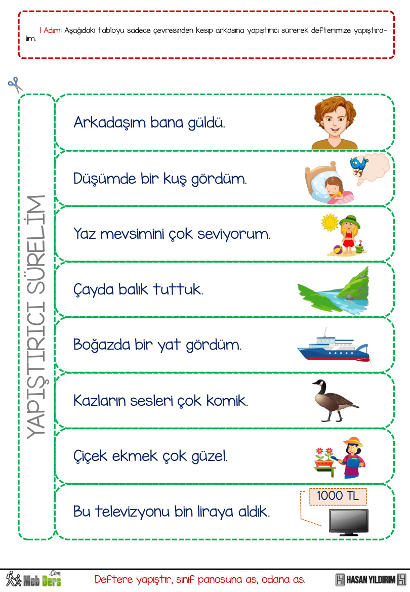 Eş Sesli Kelimeler İnteraktif Defter Şablonu PDF İndir – Komisyon