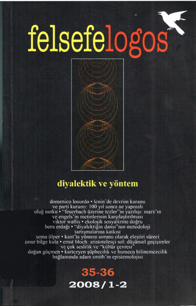 Felsefelogos Sayı 035-036 Diyalektik ve Yöntem Eylül 2008 PDF İndir