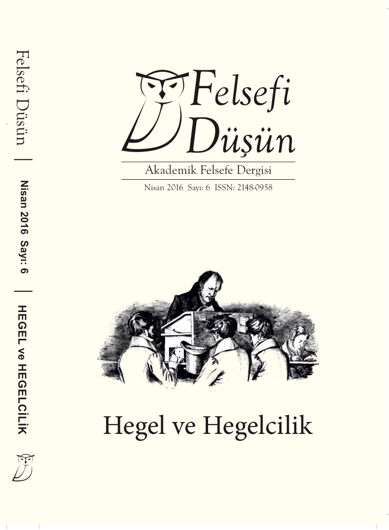 Felsefi Düşün Sayı 06 Hegel ve Hegelcilik PDF İndir – Editör Kurulu