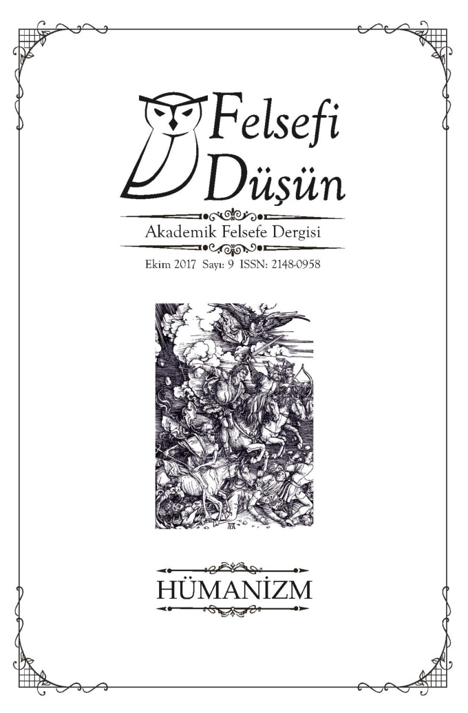 Felsefi Düşün Sayı 09 Batı’da ve Türkiye’de Hümanizm Dün-Bugün PDF İndir