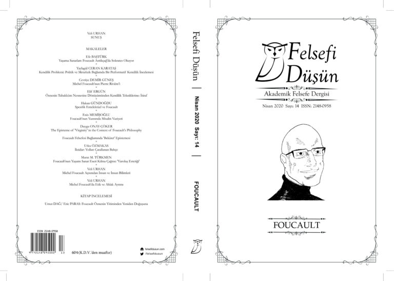 Felsefi Düşün Sayı 14 Foucault Nisan 2020 Kitap Kapağı