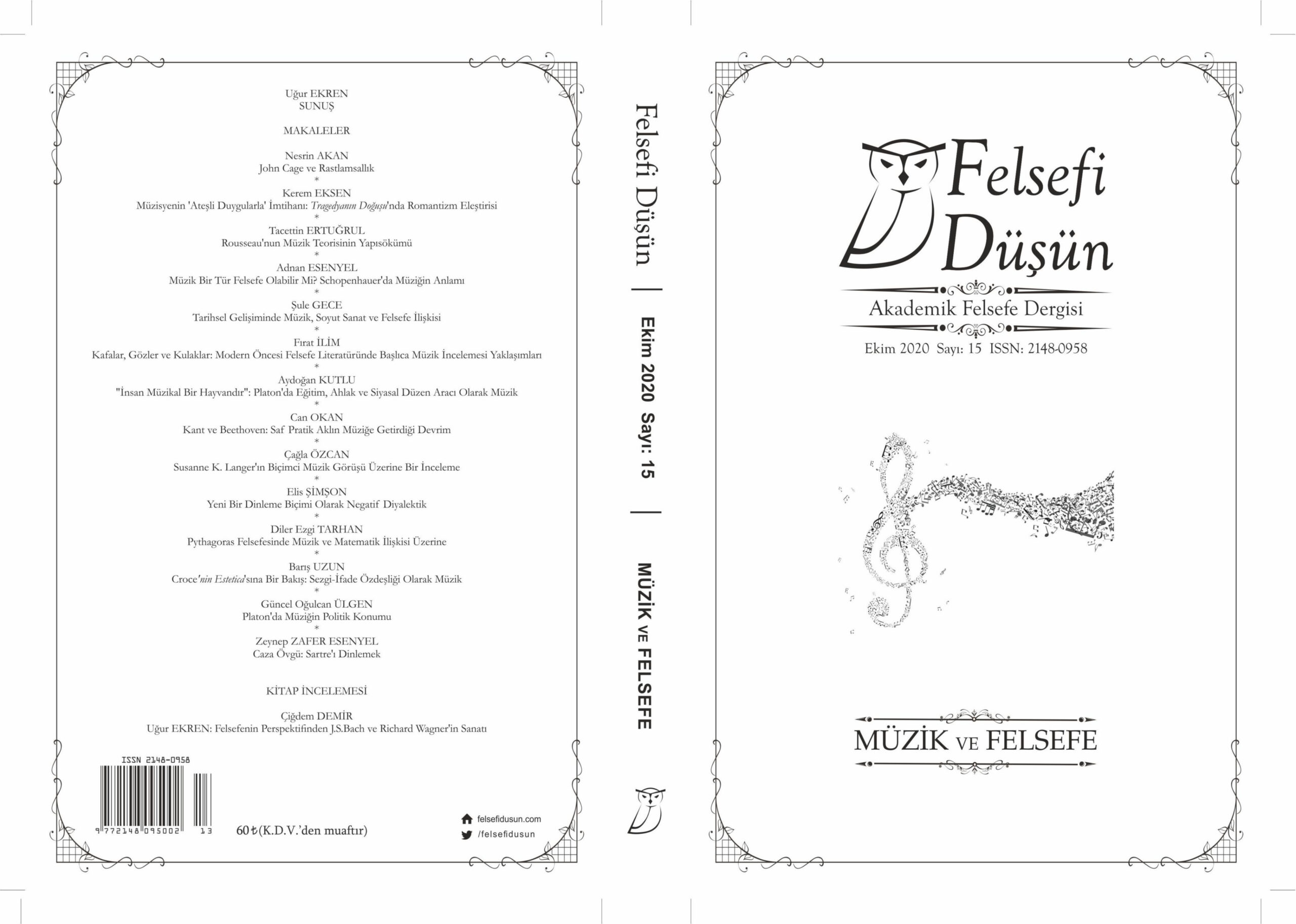 Felsefi Düşün Sayı 15 Müzik ve Felsefe PDF İndir