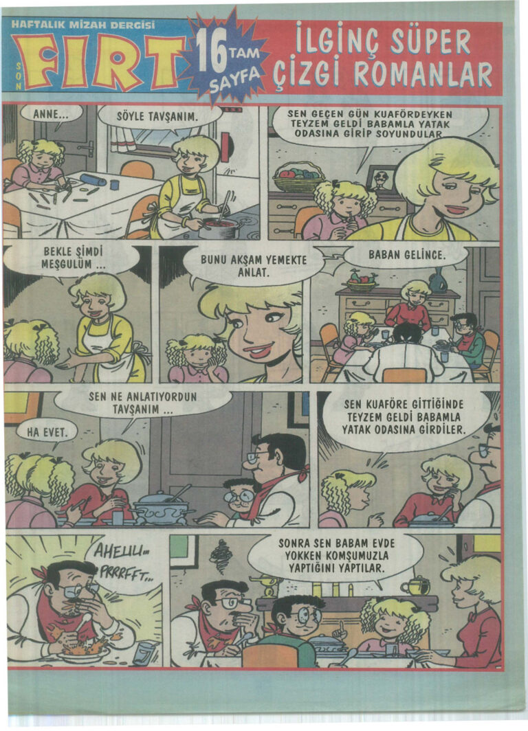 Fırt Çizgi öyküler Kitap Kapağı