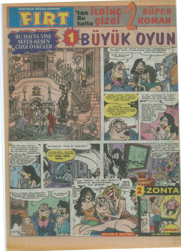Fırt Çizgi öyküler Kitap Kapağı