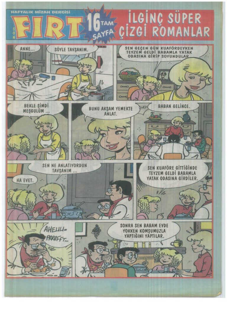 Fırt Çizgi öyküler Kitap Kapağı