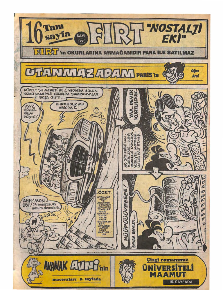 Fırt Nostalji Eki Sayı Kitap Kapağı