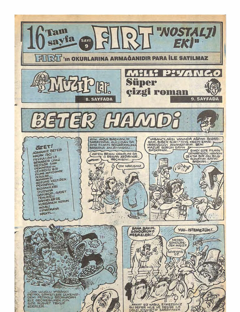 Fırt Nostalji Eki Sayı Kitap Kapağı