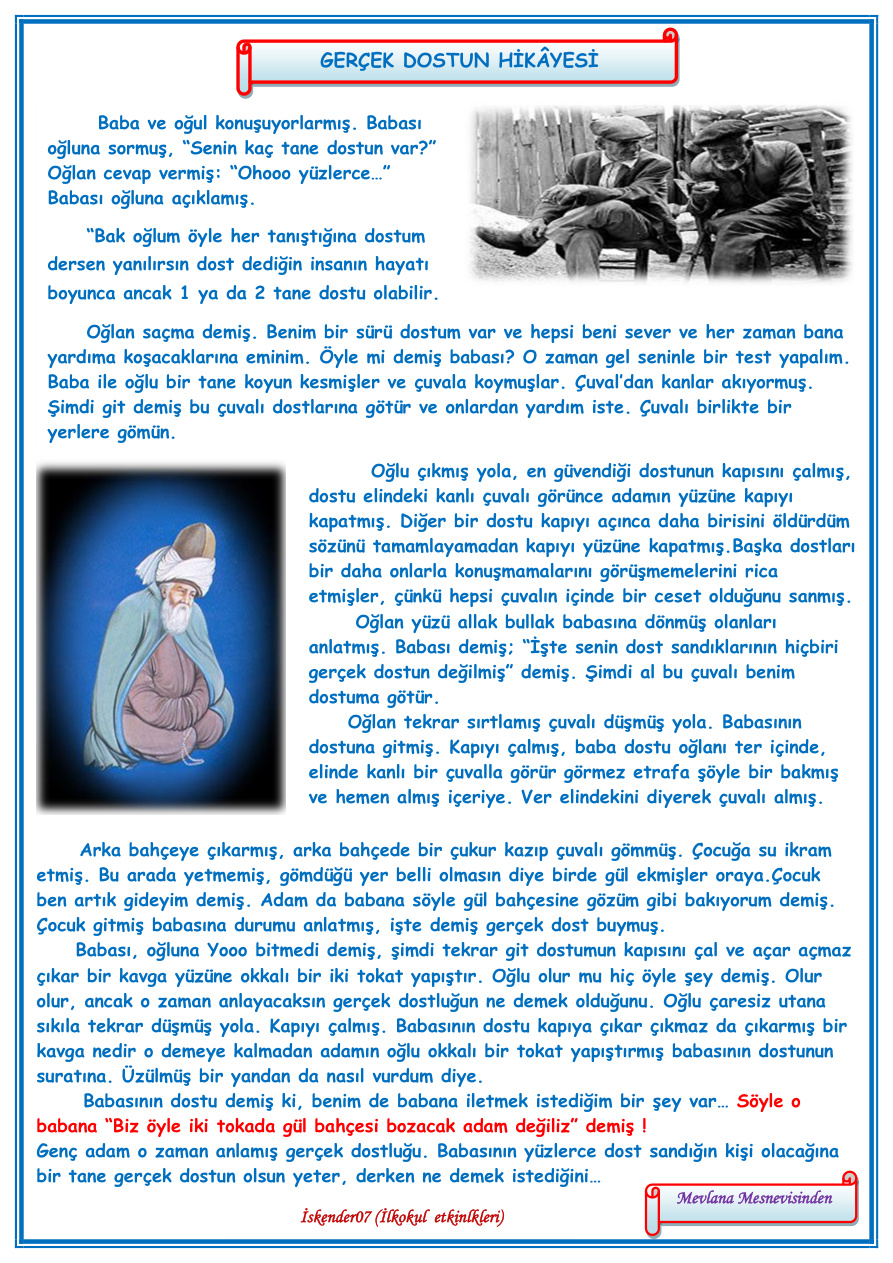 Gerçek Dostun Hikayesi PDF İndir – Komisyon
